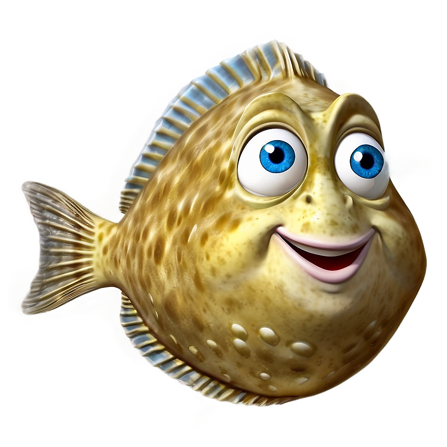 Flounder Fish Smiling Png Agj91 PNG