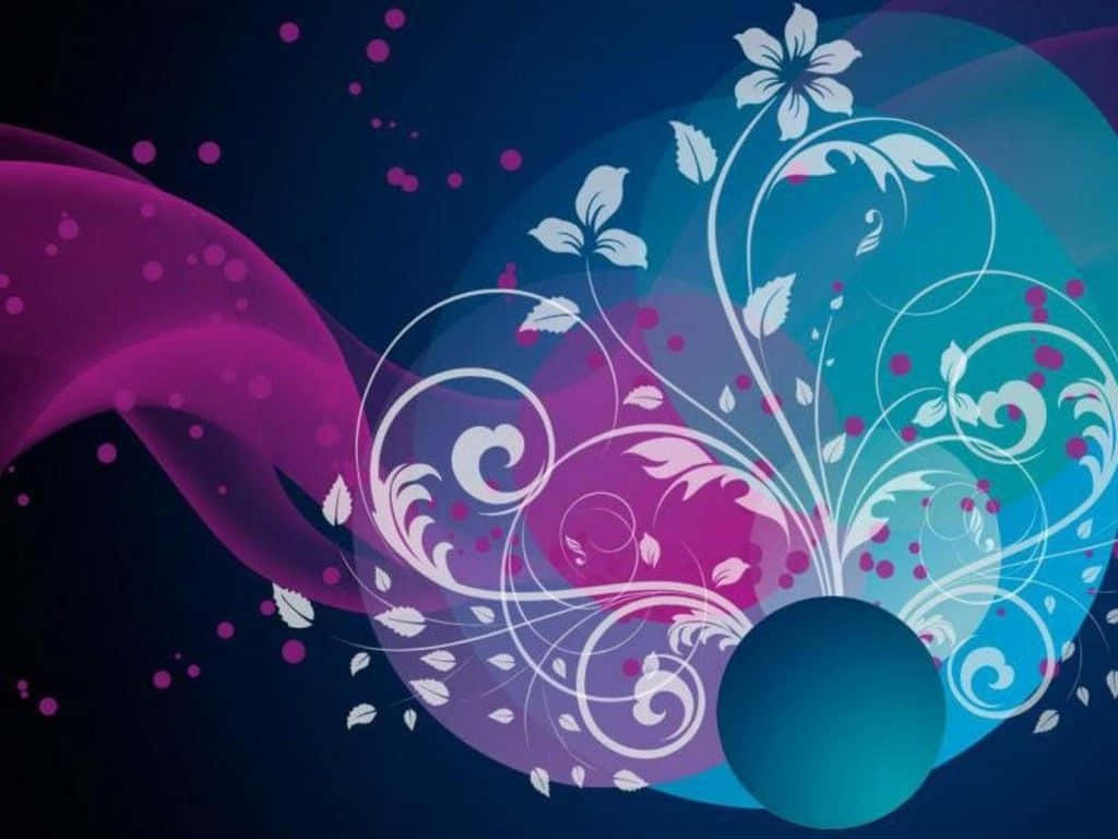 Beautiful Vibrant Flower Art Wallpaper