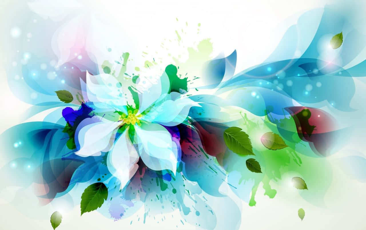 Stunning Flower Art with Vibrant Colors Wallpaper