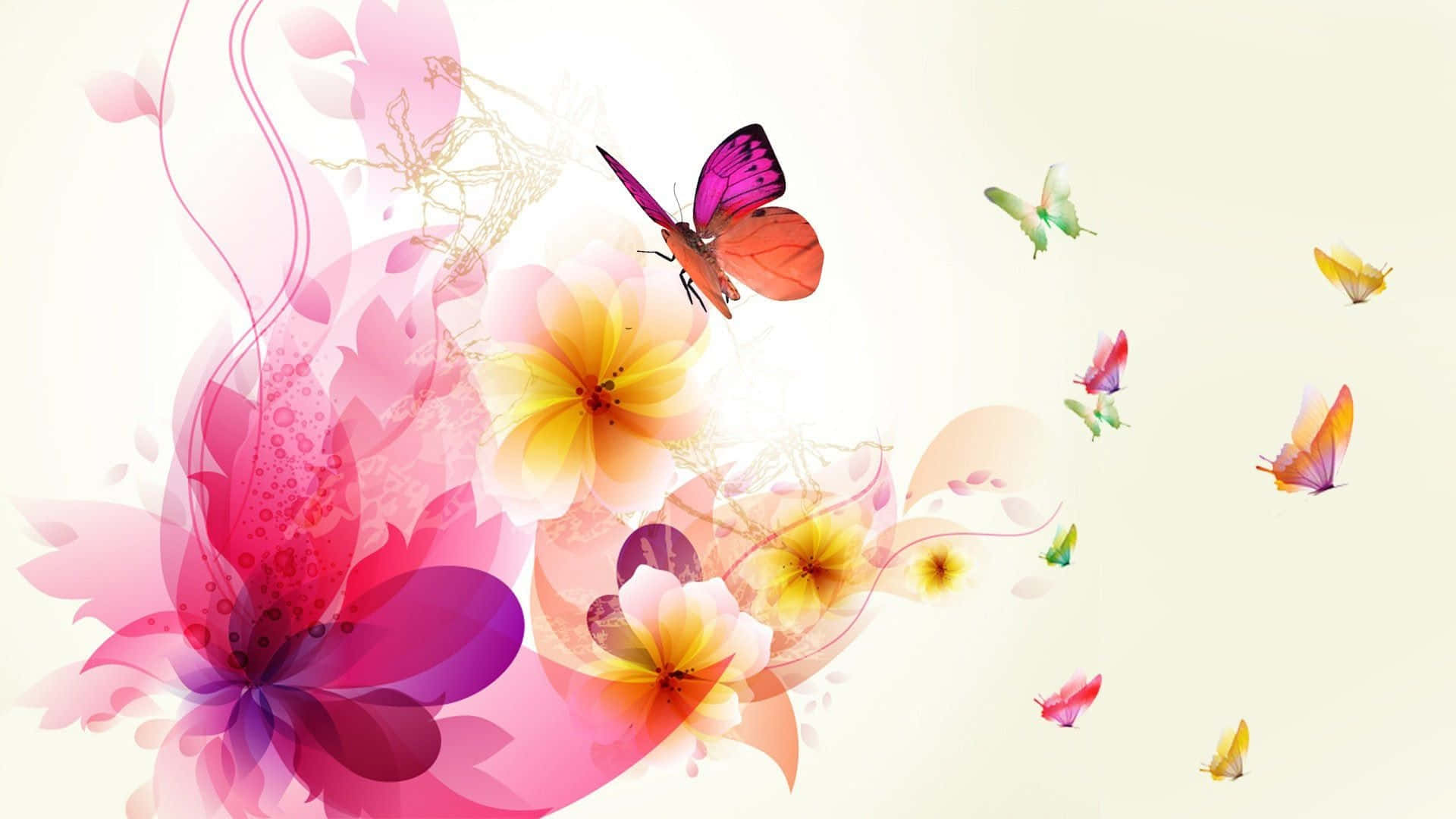 Blossoming Creativity in Flower Art Wallpaper
