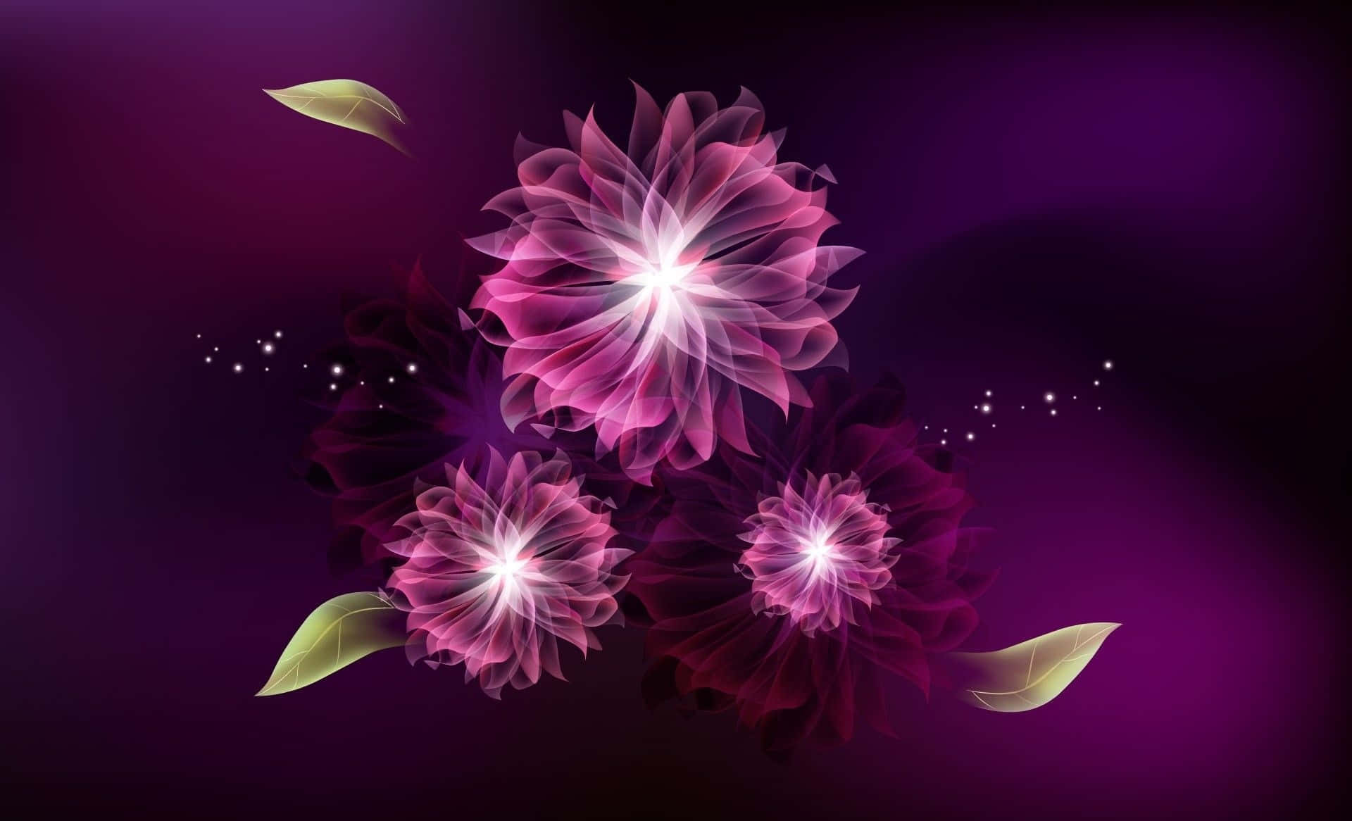 Captivating Flower Art: A Serene and Delicate Masterpiece Wallpaper