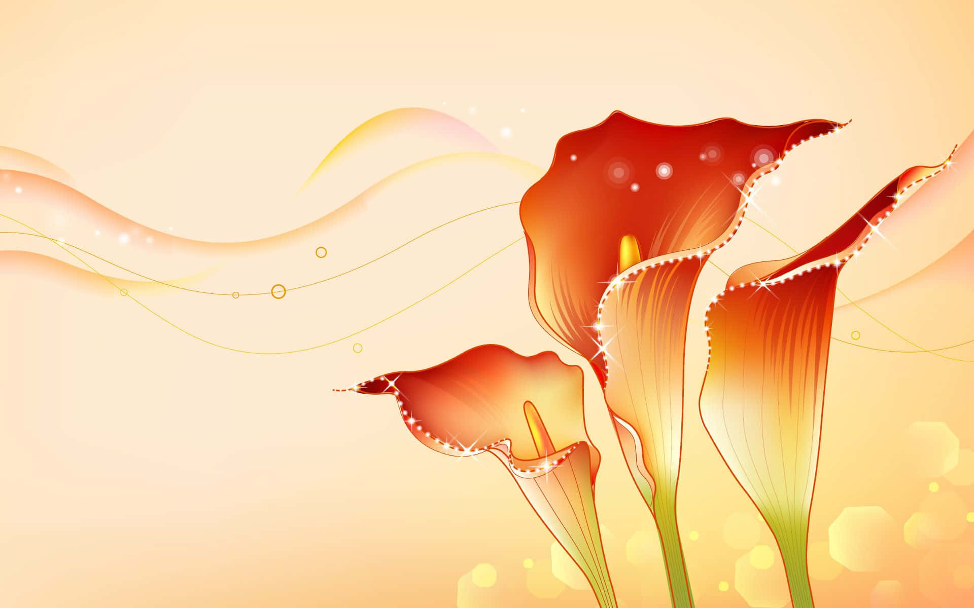 A delightful blend of color and nature – Vibrant Flower Art Wallpaper