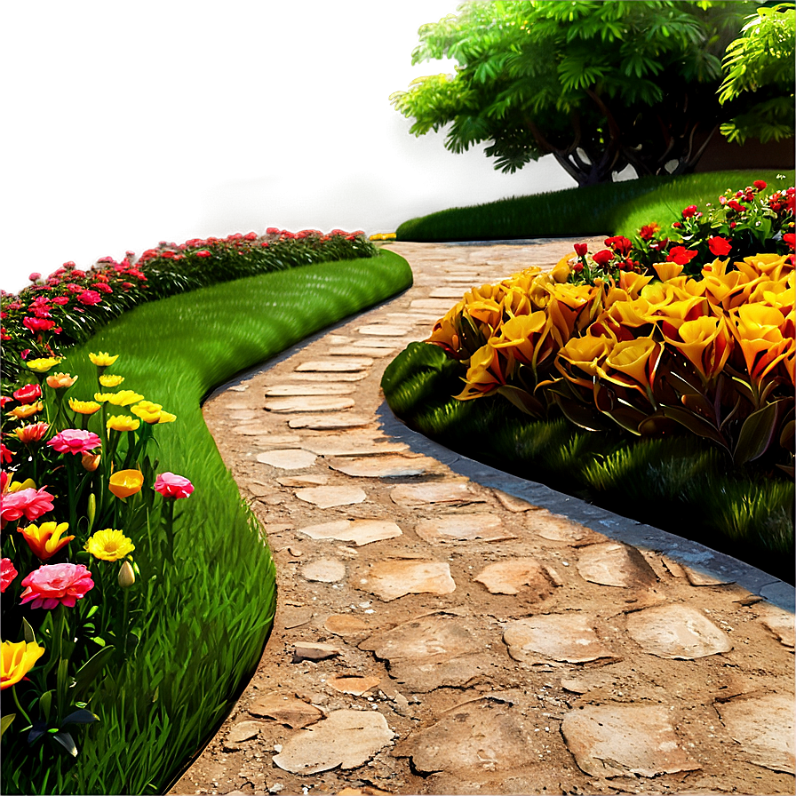 Flower Bed Pathway Png Yyt PNG
