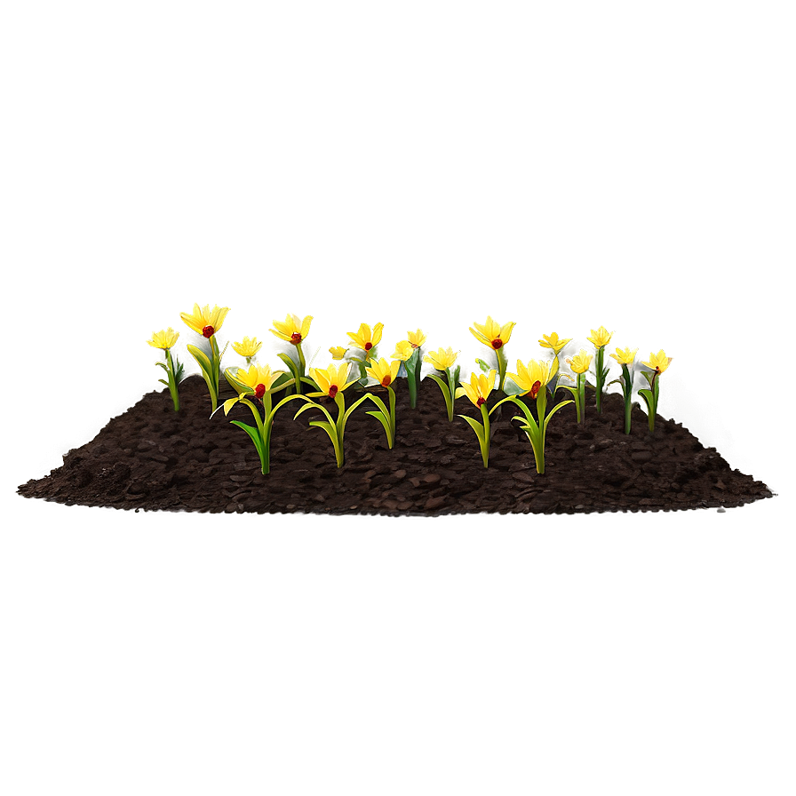 Flower Bed Soil Png 06272024 PNG