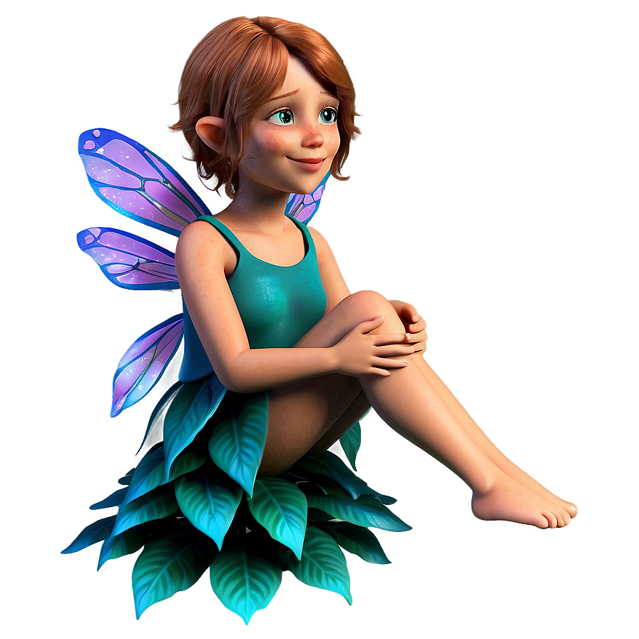 Flower Fairy Sitting Png Oki80 PNG