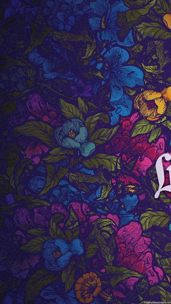 Flower Graffiti Floral Iphone Wallpaper