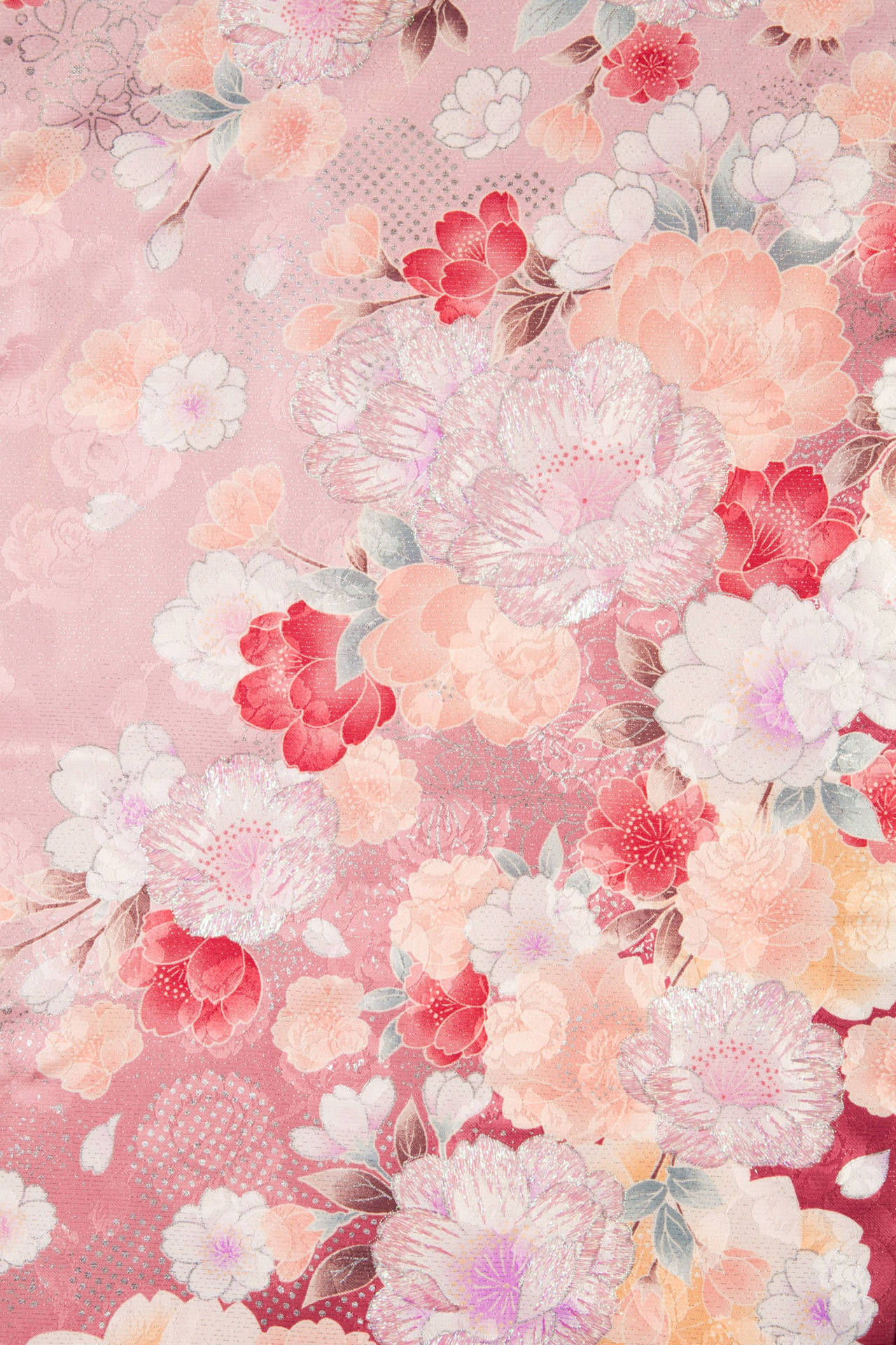 Flower Illustration With Pastel Color Pattern