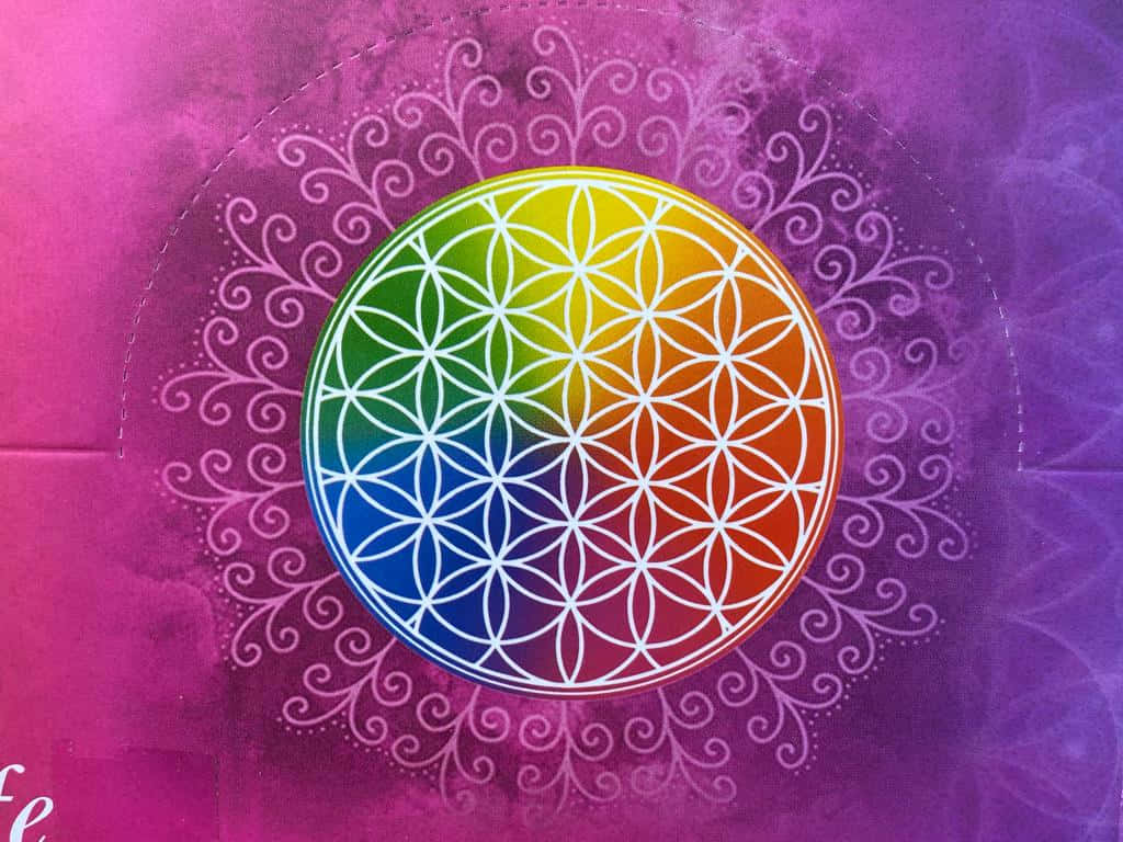 Flower Of Life - A Purple And Pink Design Wallpaper