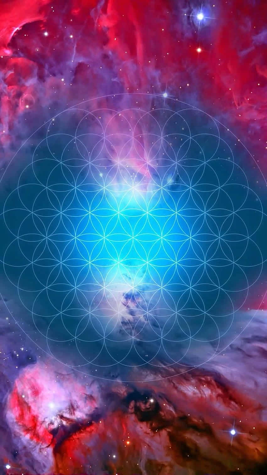 The Flower Of Life In Space Wallpaper