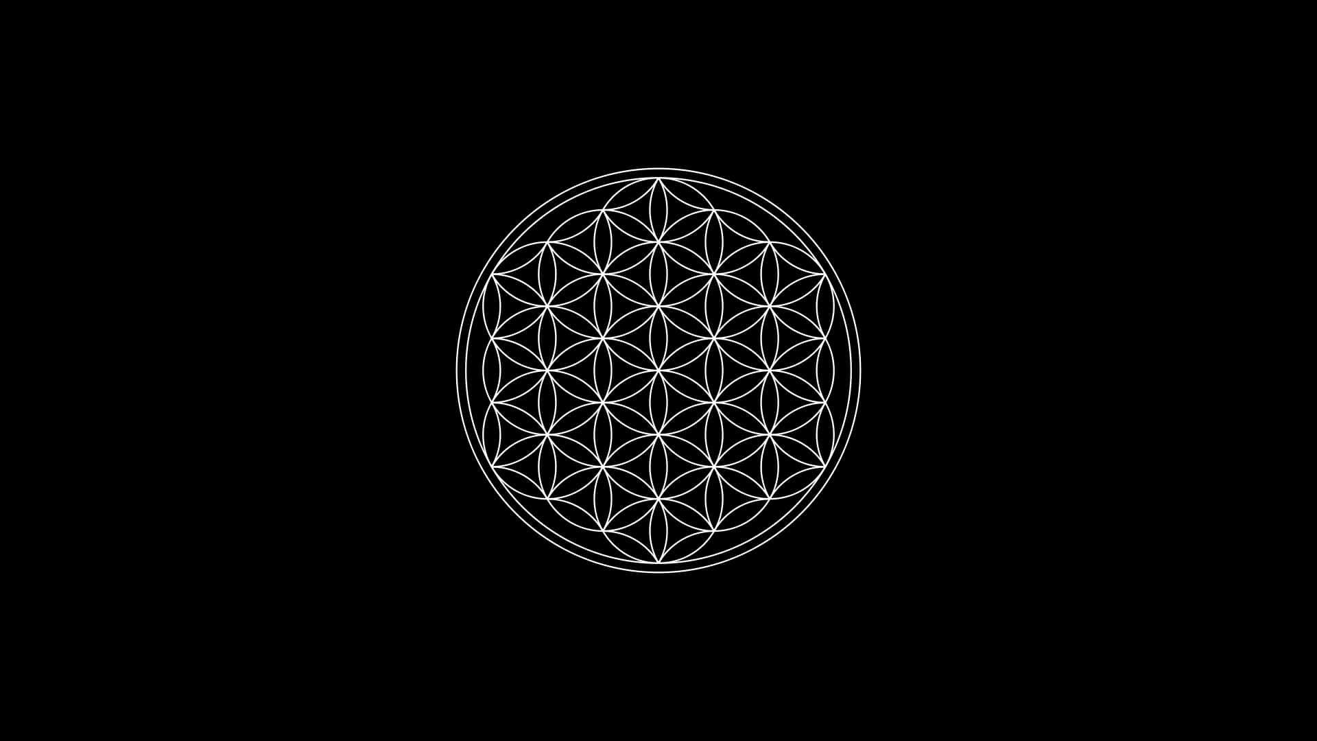 Find Balance and Harmony in the Sacred Flower Of Life Wallpaper