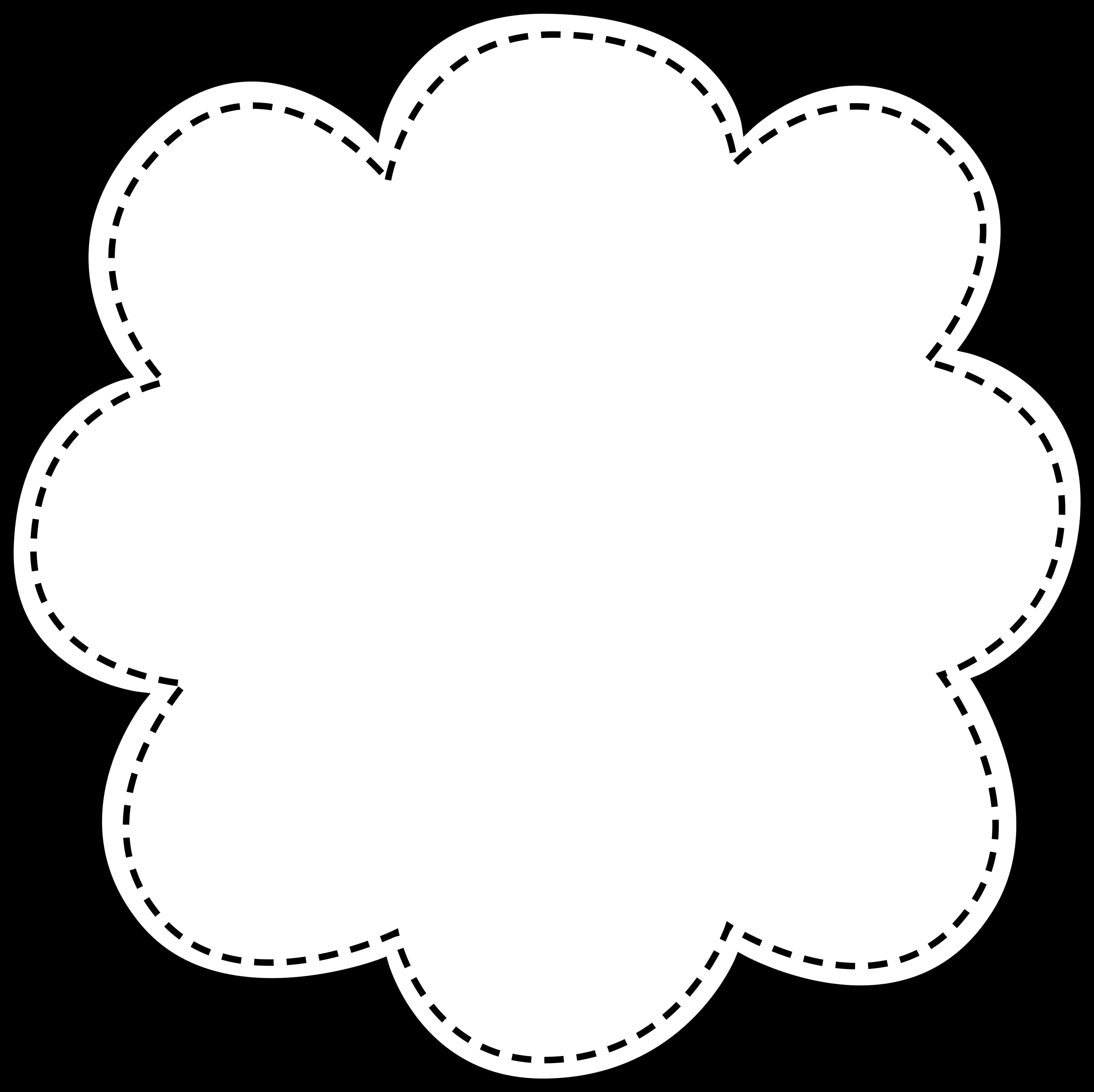 Flower Outline Shape Graphic PNG