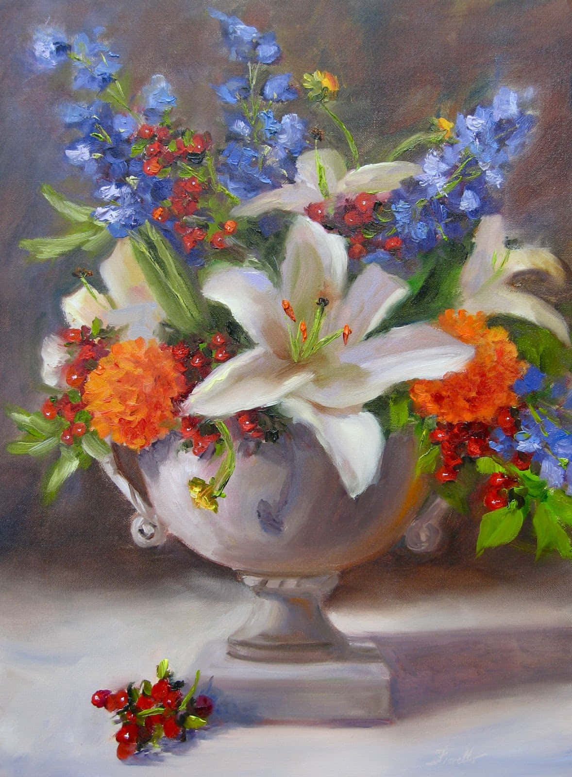 Flower Oil Painting Picture