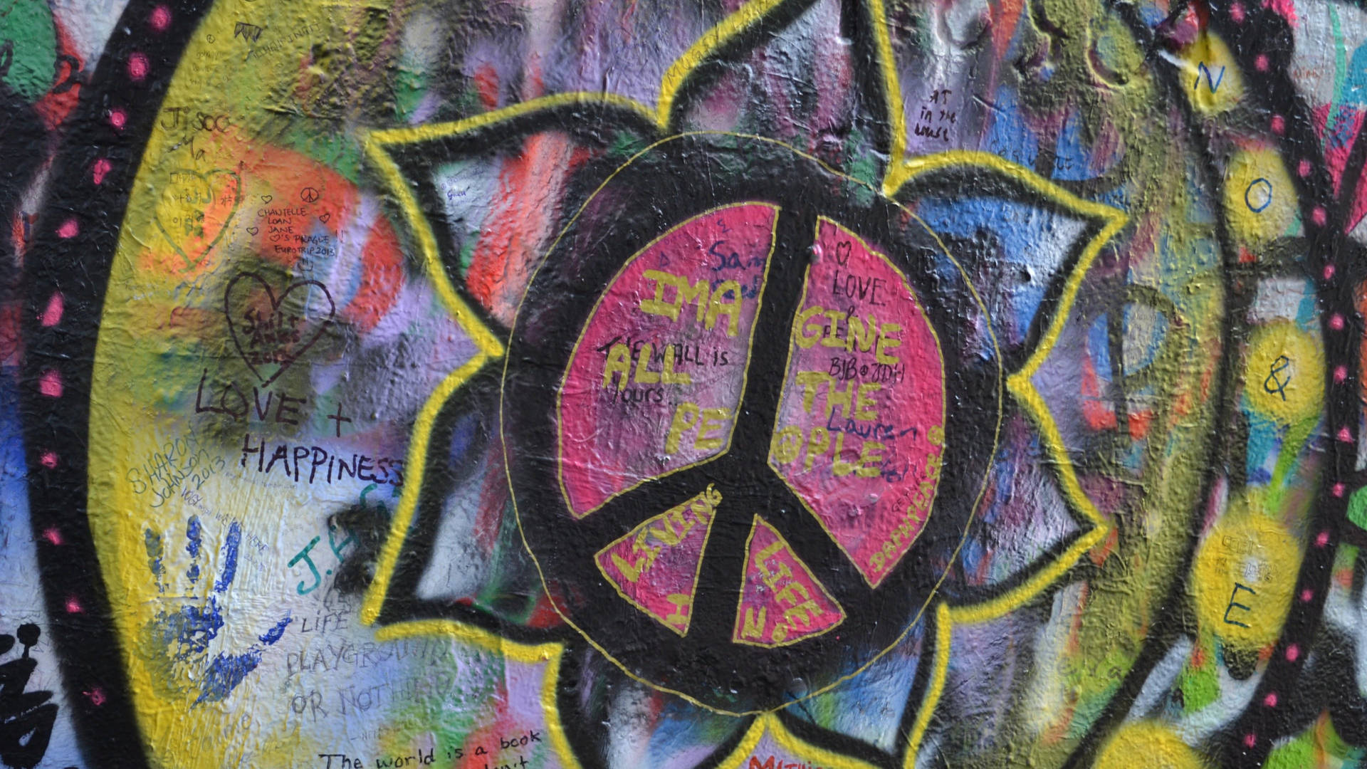 Flower Peace Graffiti Picture