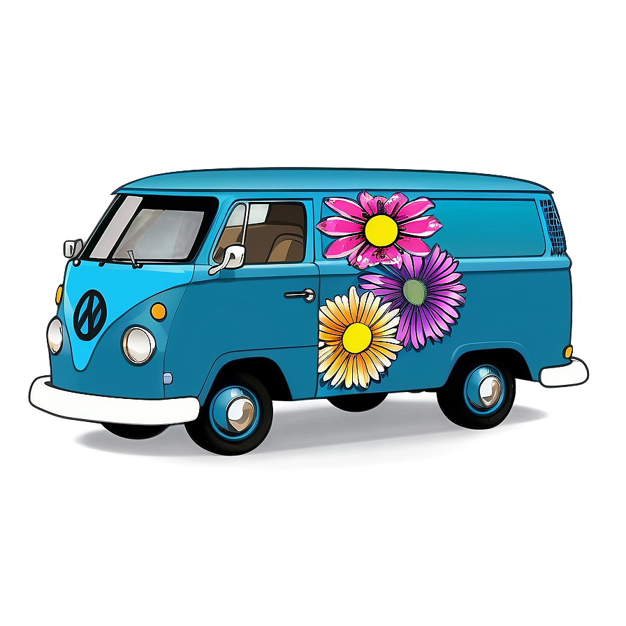 Flower Power Van Png 06202024 PNG