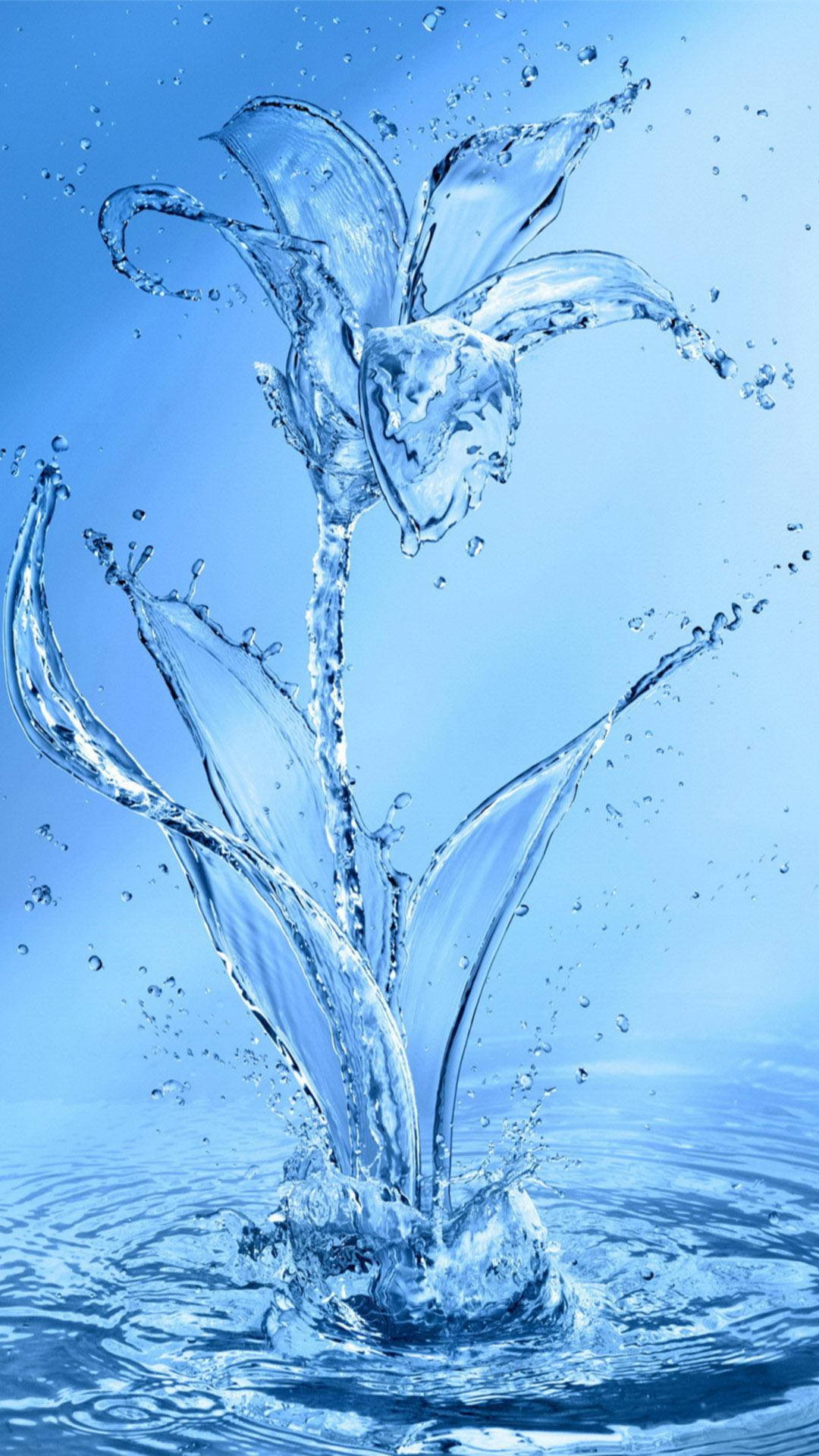 Flower Water 3d Android Phone Wallpaper