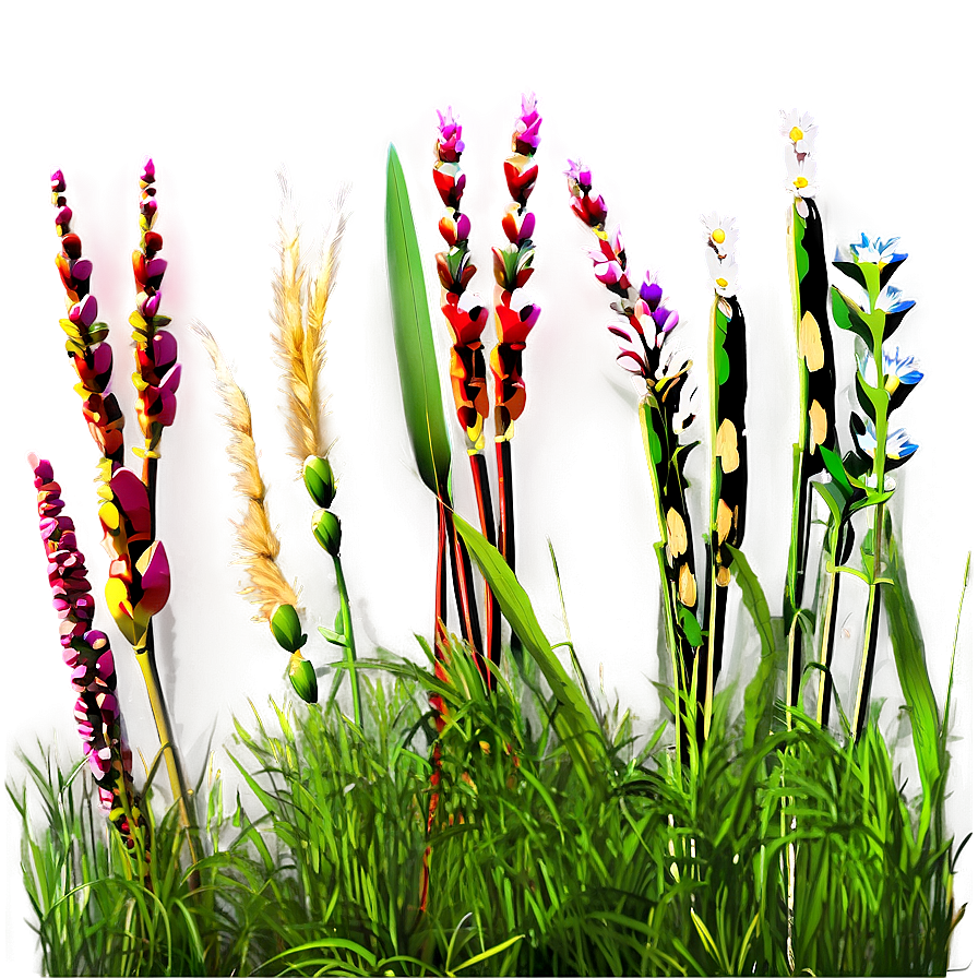 Flowering Grass Stems Png Nbw PNG