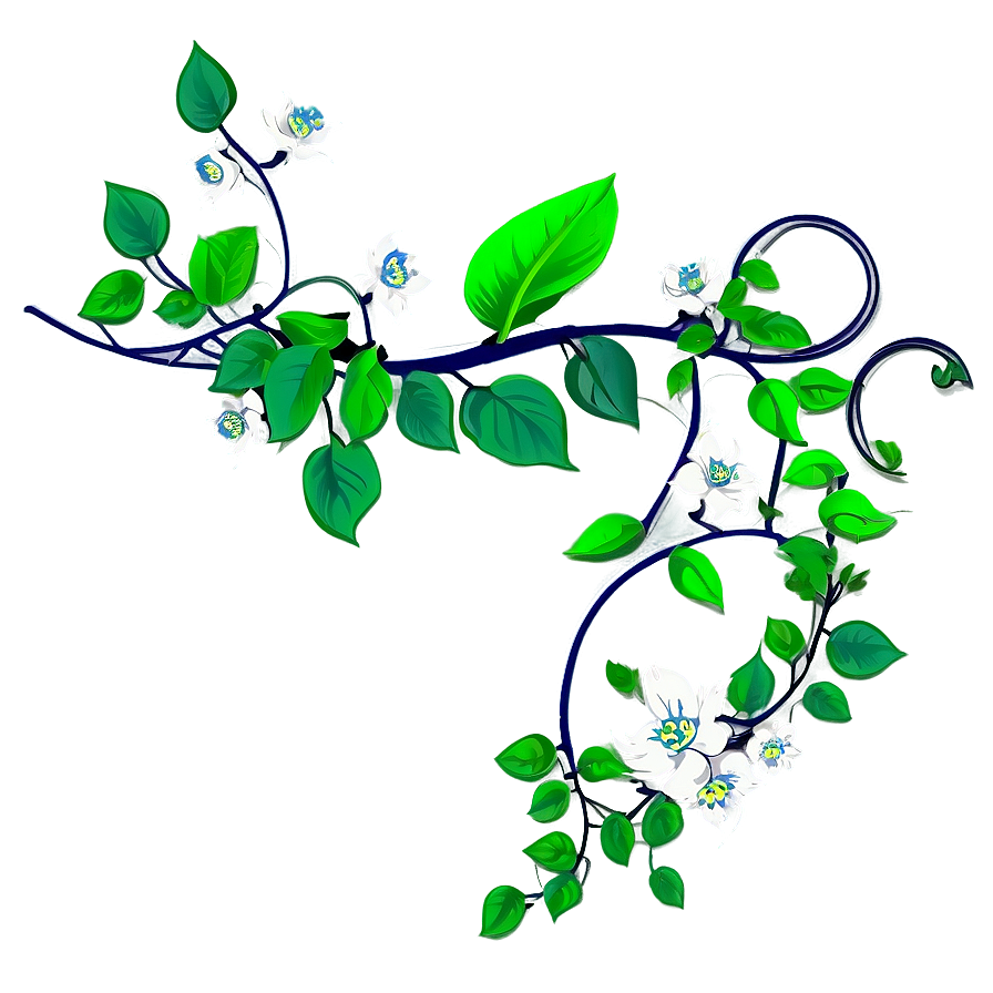 Flowering Vine Illustration PNG