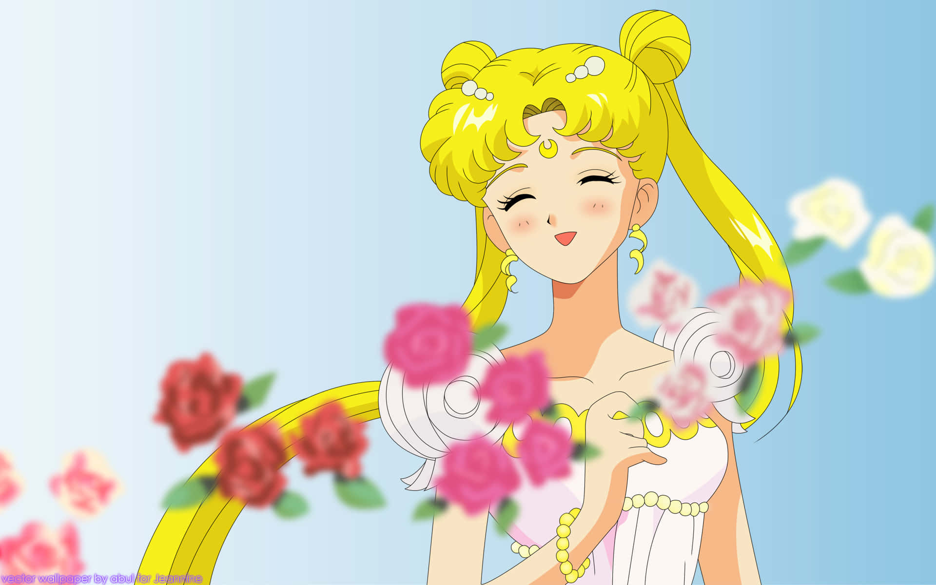 Flowers Sailor Moon PFP Wallpaper