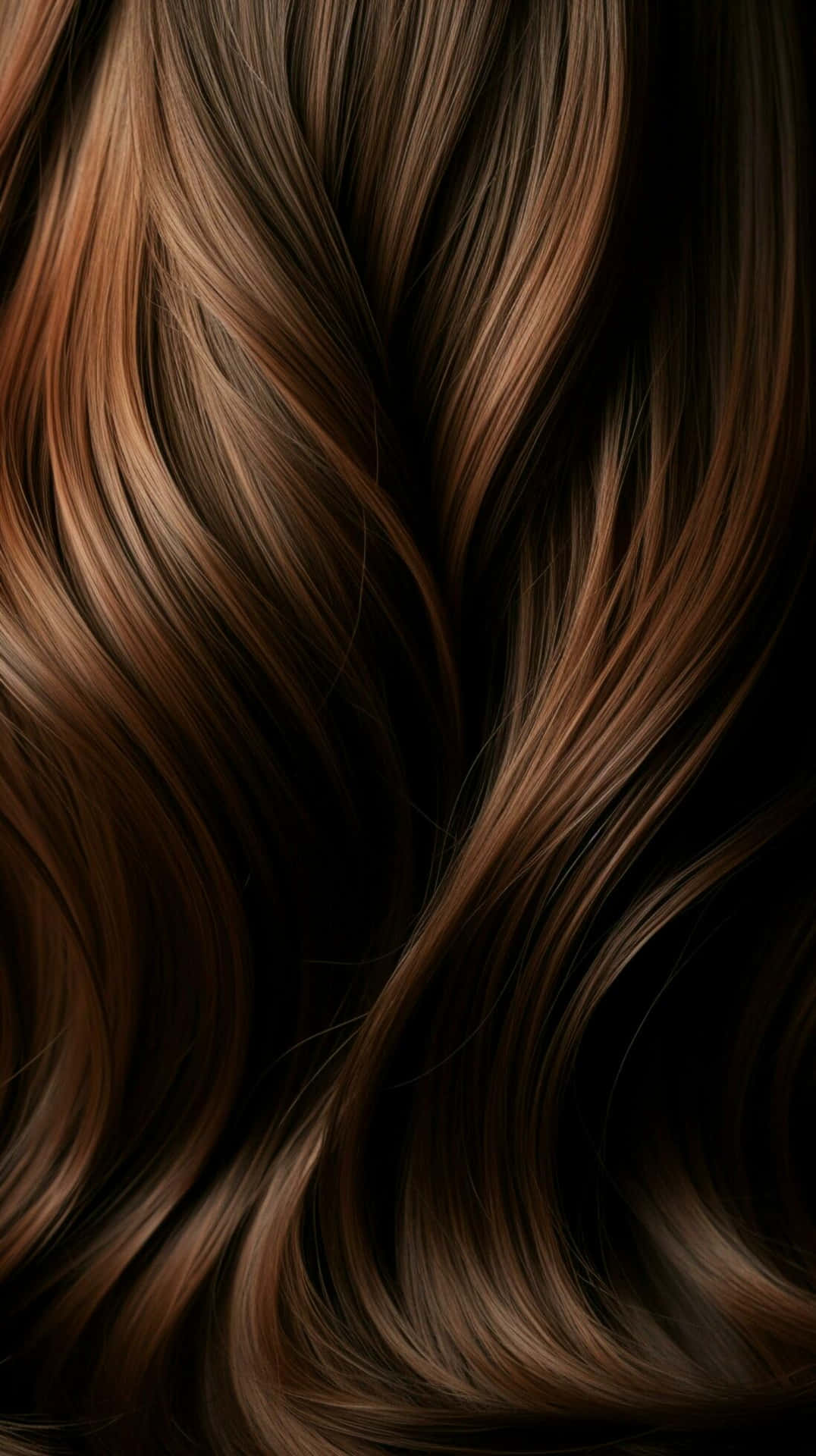 Flowing Brunette Hair Waves Wallpaper