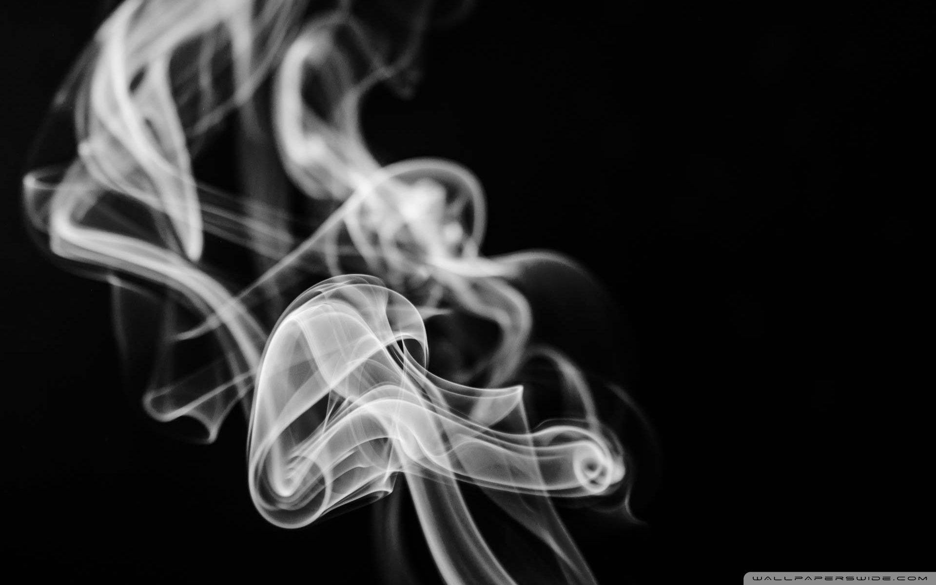 Ethereal white smoke billowing in the wind Wallpaper