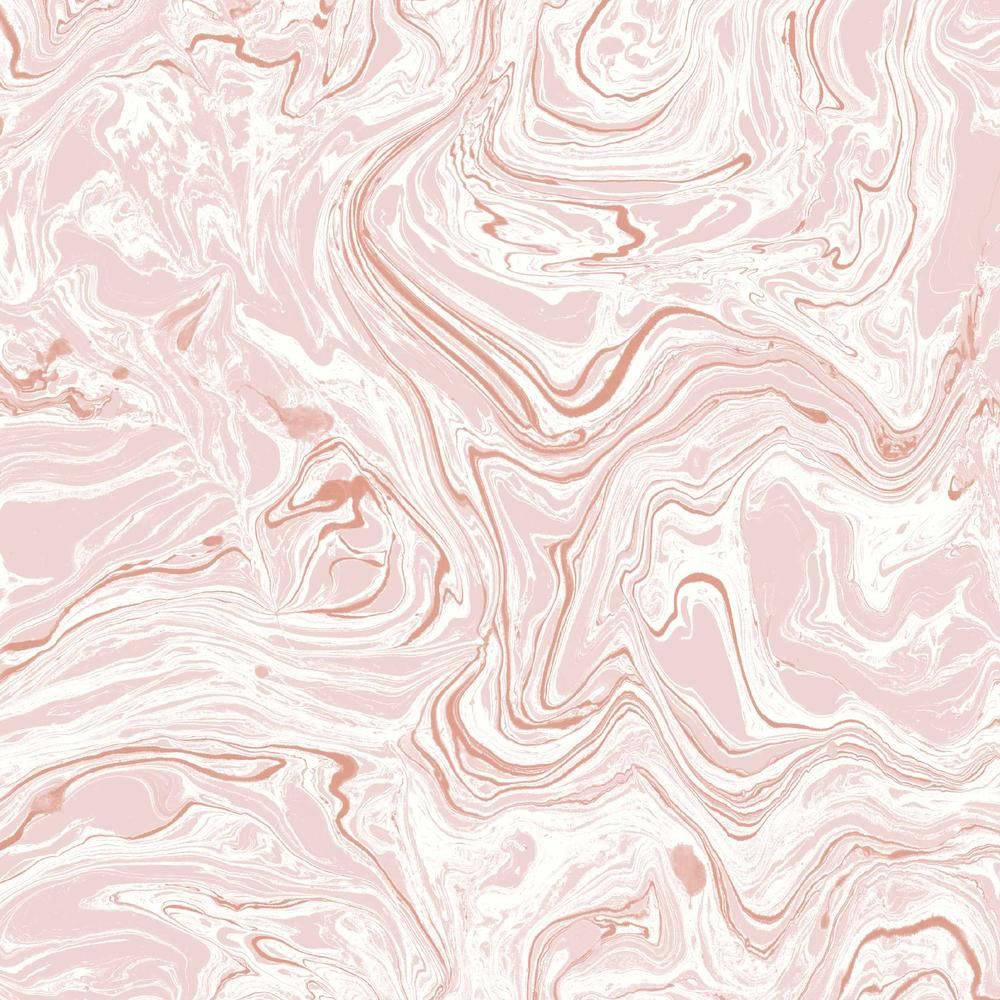 Flowy Pink Marble White Pattern Wallpaper