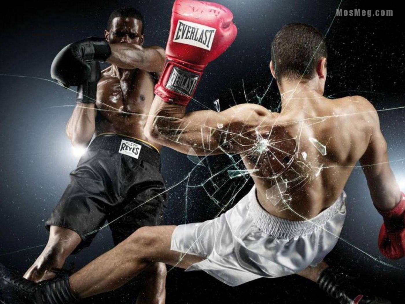 Floyd Mayweather Shattering Glass With Punch Wallpaper