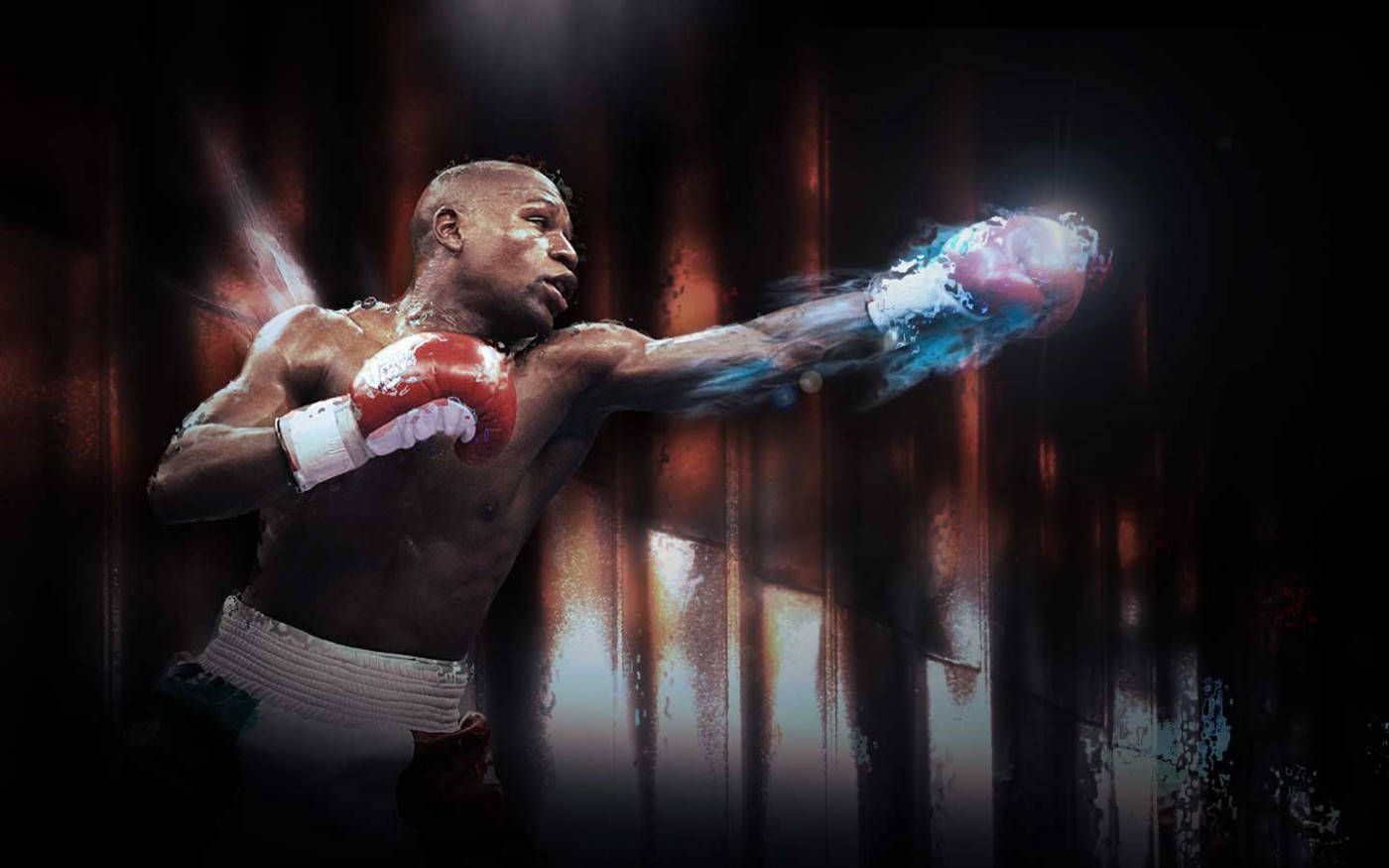 Floyd Mayweather Special Effects On Punch Wallpaper