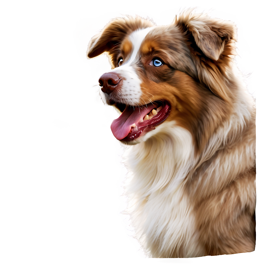 Fluffy Australian Shepherd Png 06202024 PNG