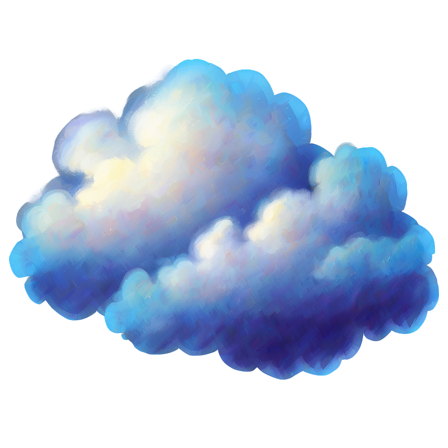 Fluffy Blue Clouds Png 06202024 PNG