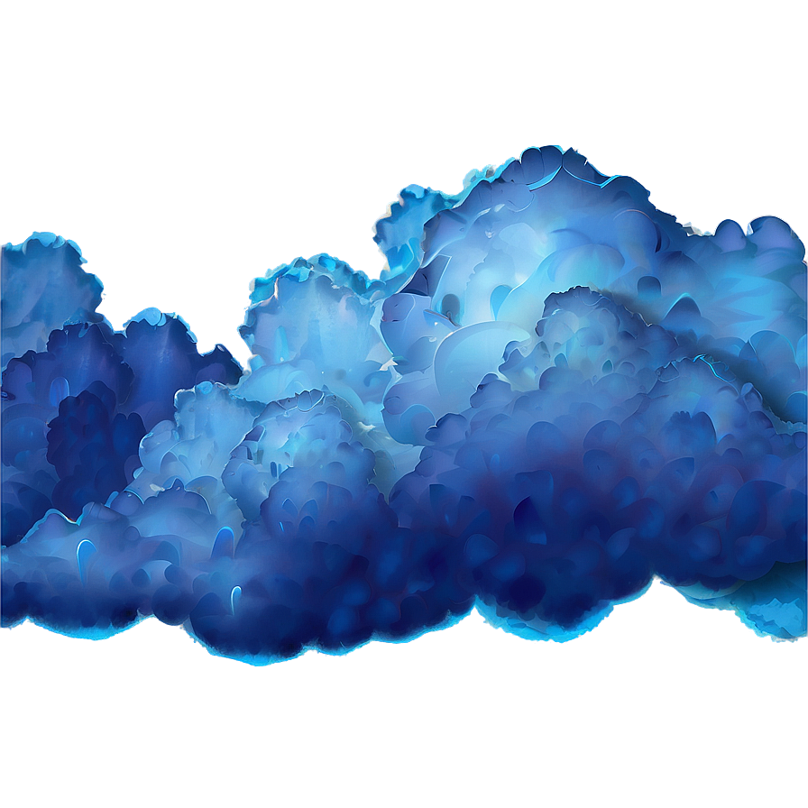Fluffy Blue Clouds Png 06202024 PNG