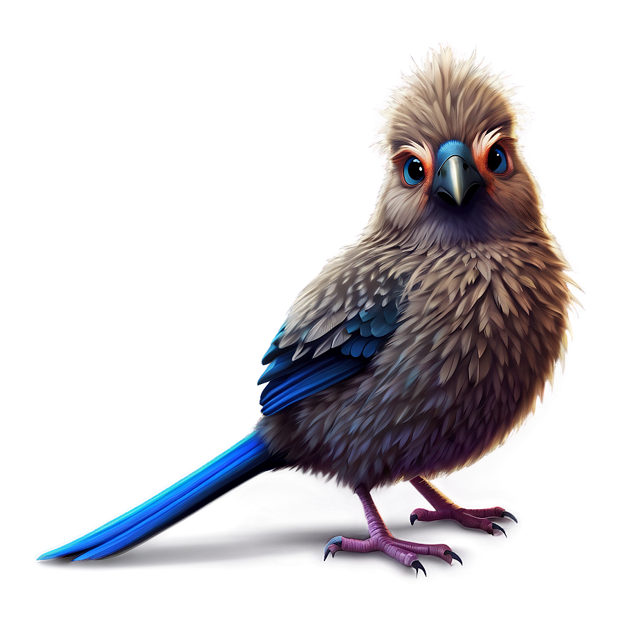 Fluffy Cartoon Bird Png 06202024 PNG