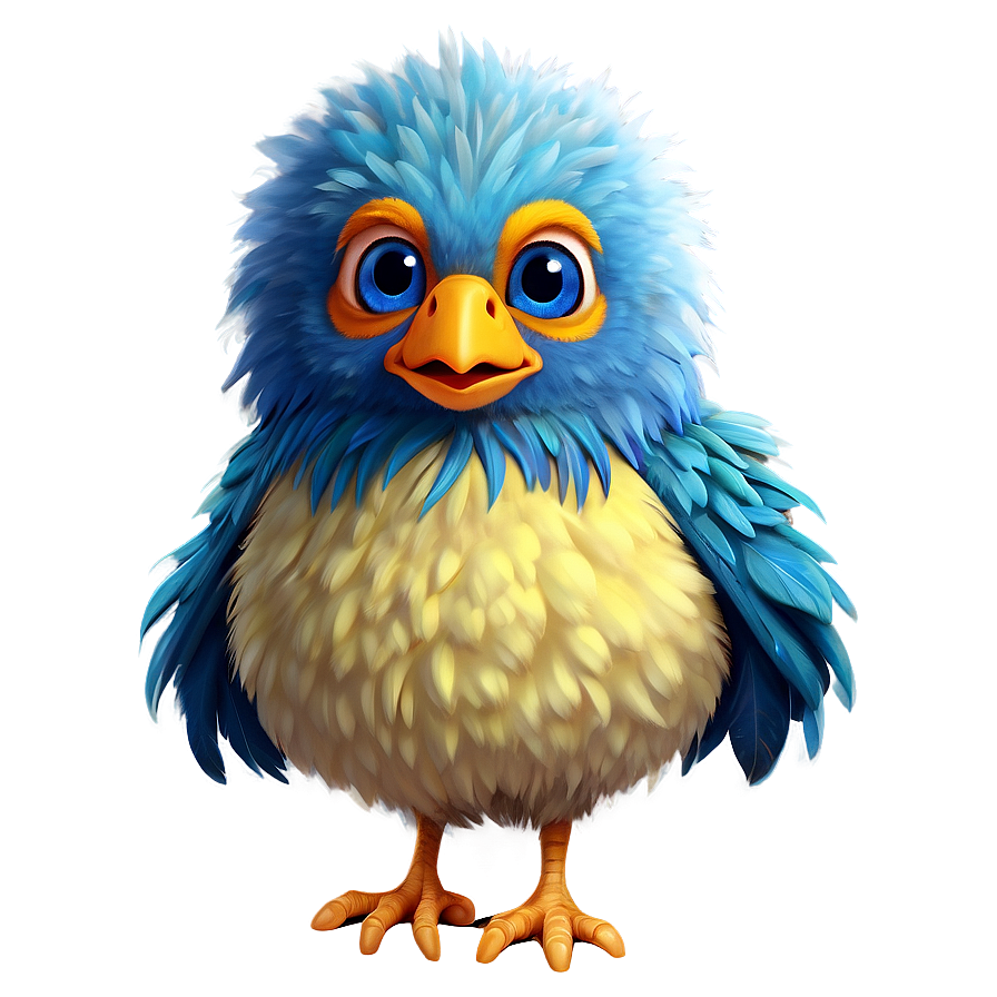 Fluffy Cartoon Bird Png Sjs64 PNG