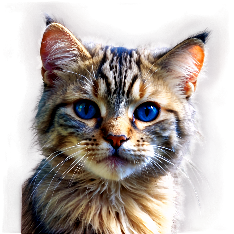 Fluffy Cat Drawing Png Eih27 PNG