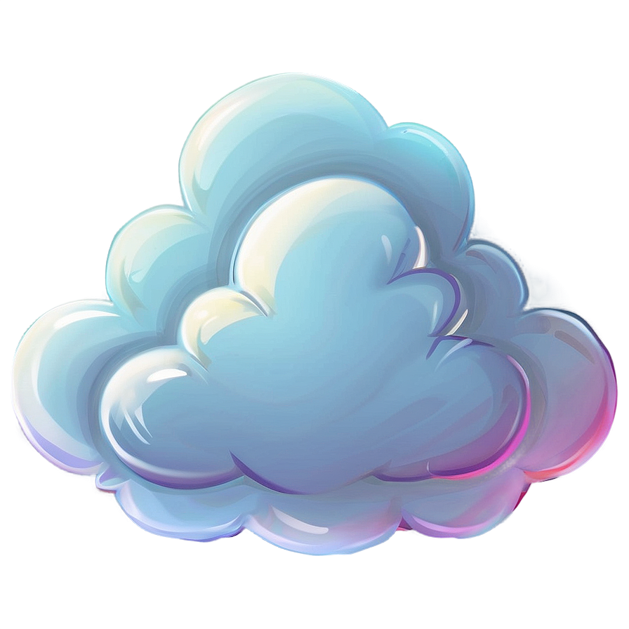 Fluffy Cloud Illustration Png 04302024 PNG
