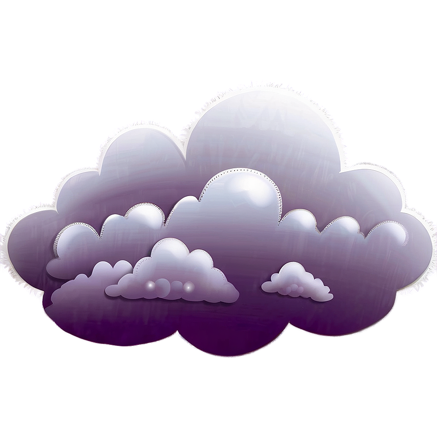 Fluffy Cloud Vector Design Png 06262024 PNG