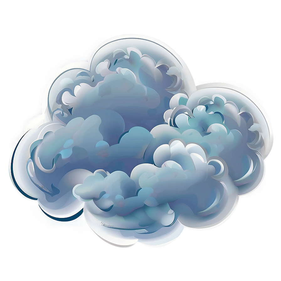 Fluffy Cloud Vector Design Png 06262024 PNG