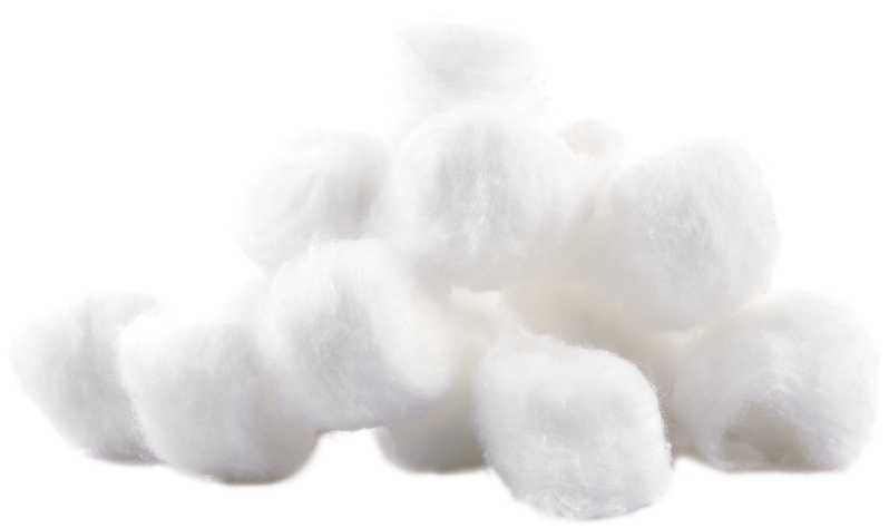 Fluffy Cotton Balls Isolated PNG