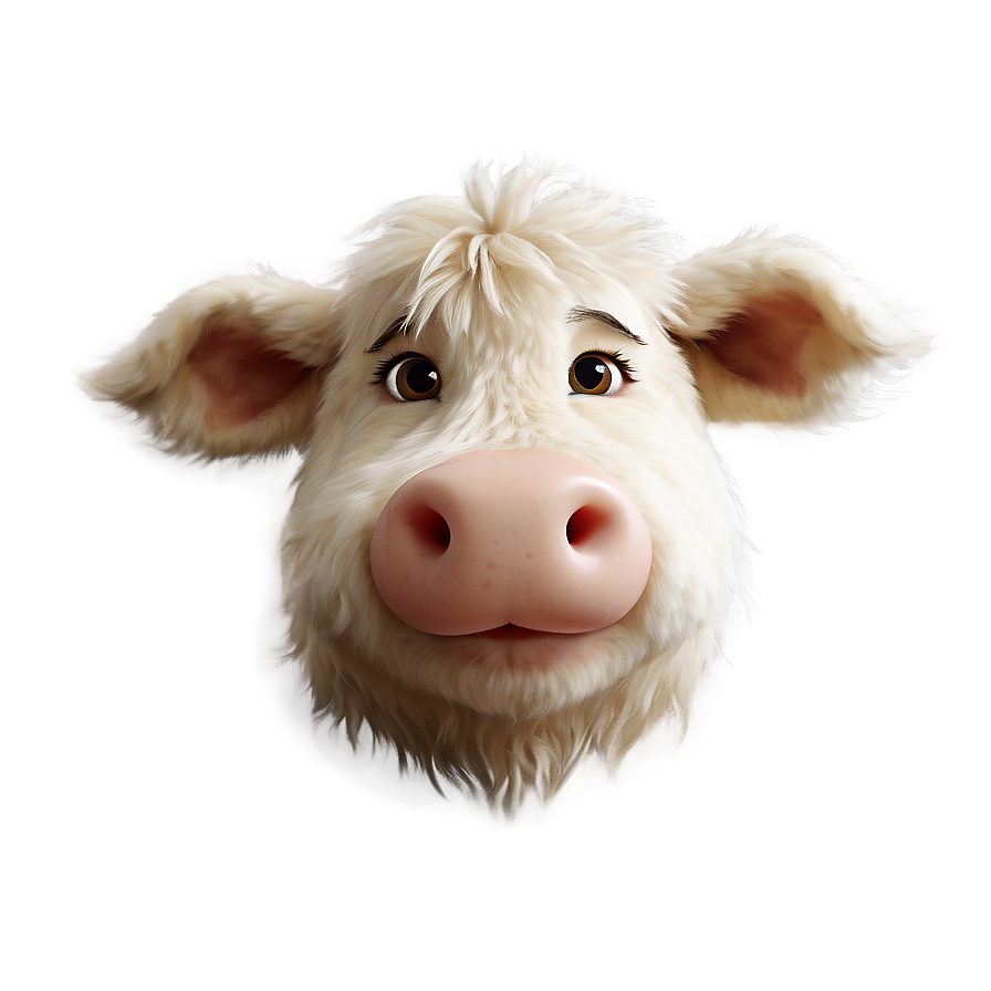 Fluffy Cow Face Png Jjm33 PNG