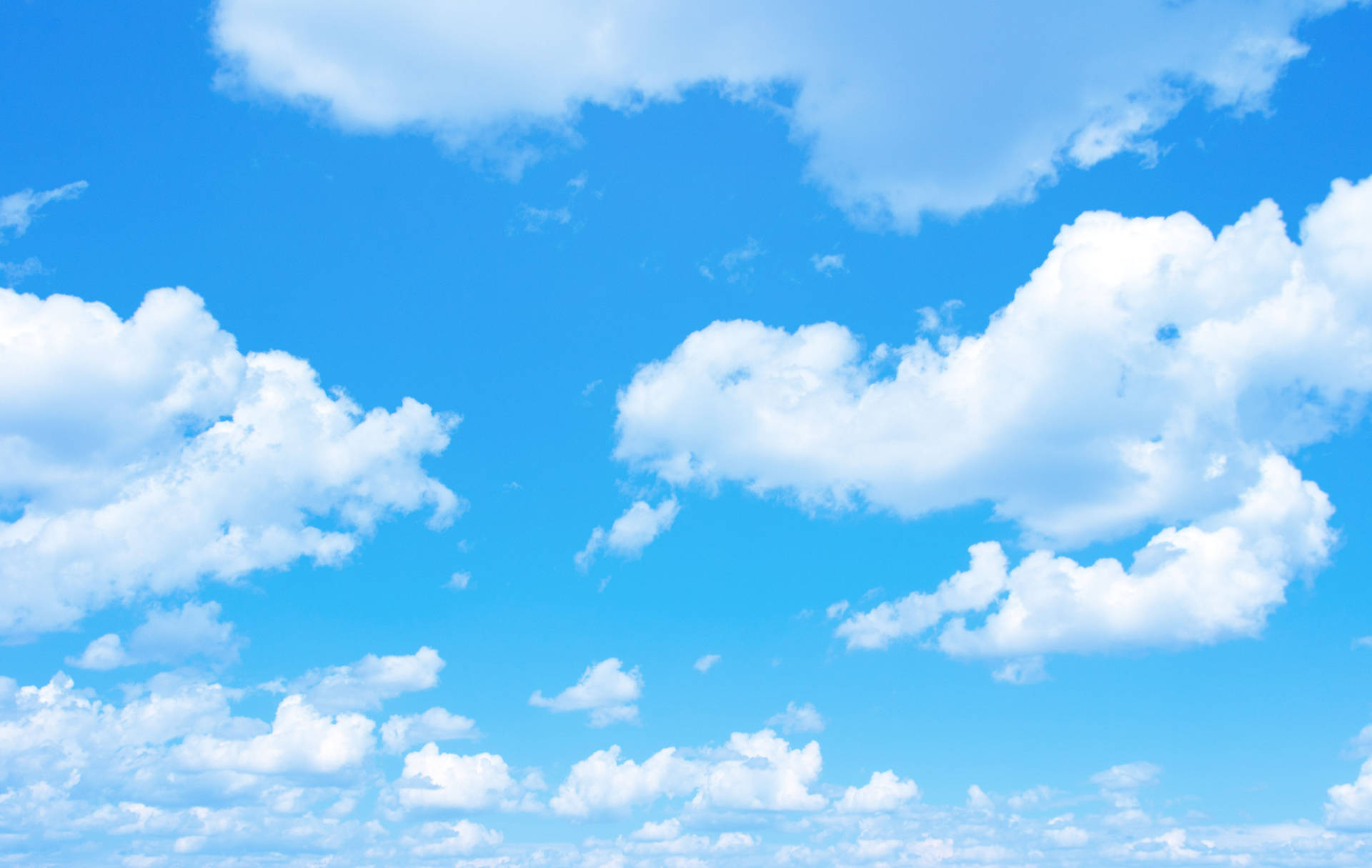 Fluffy Cumulus Blue Aesthetic Cloud Wallpaper