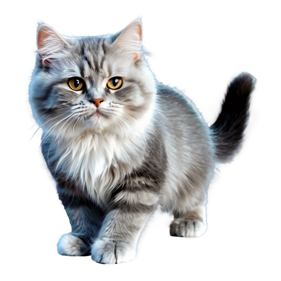 Fluffy Grey Cat Png 18 PNG