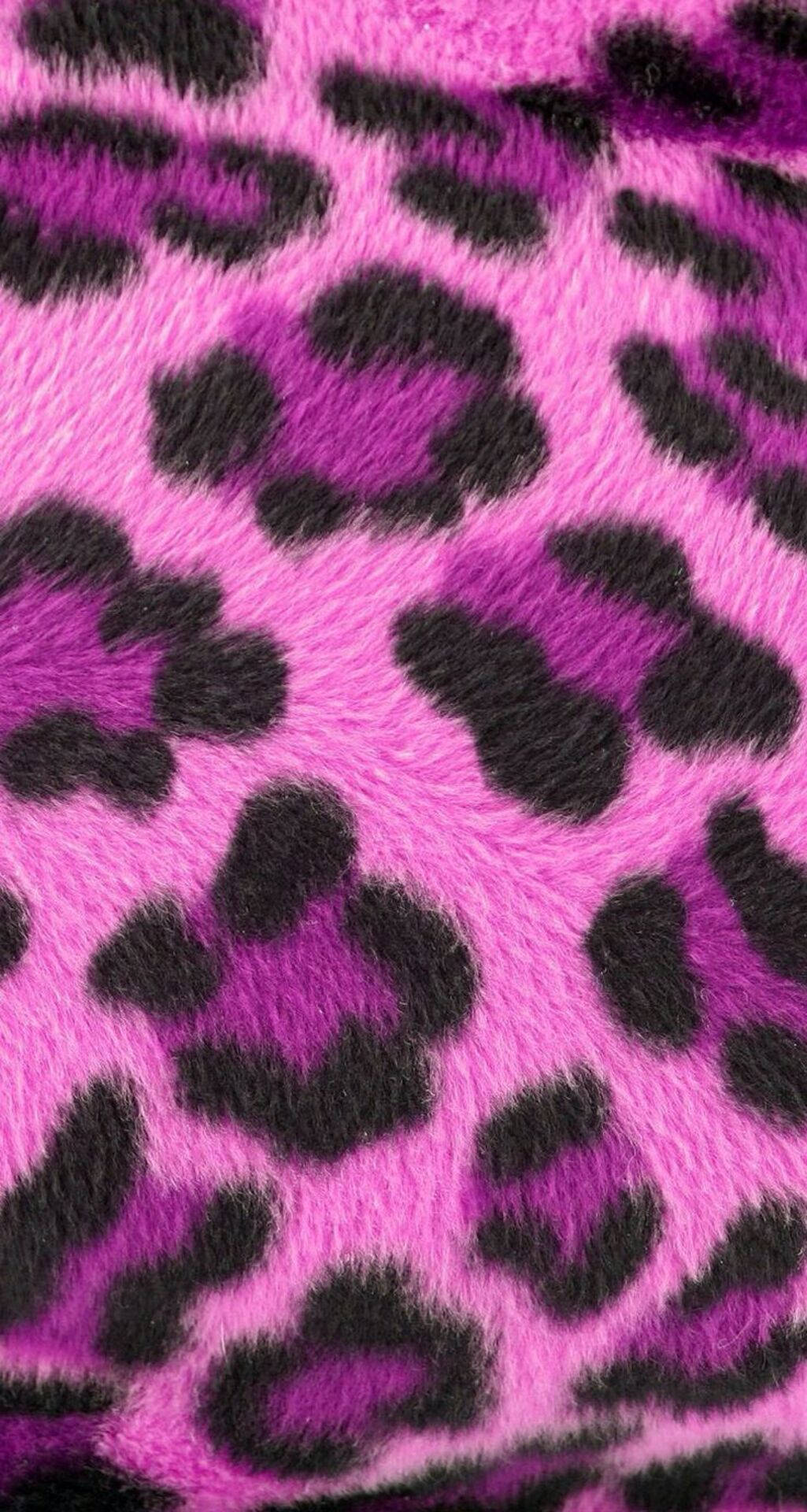 Fluffy Pink Leopard Print Wallpaper