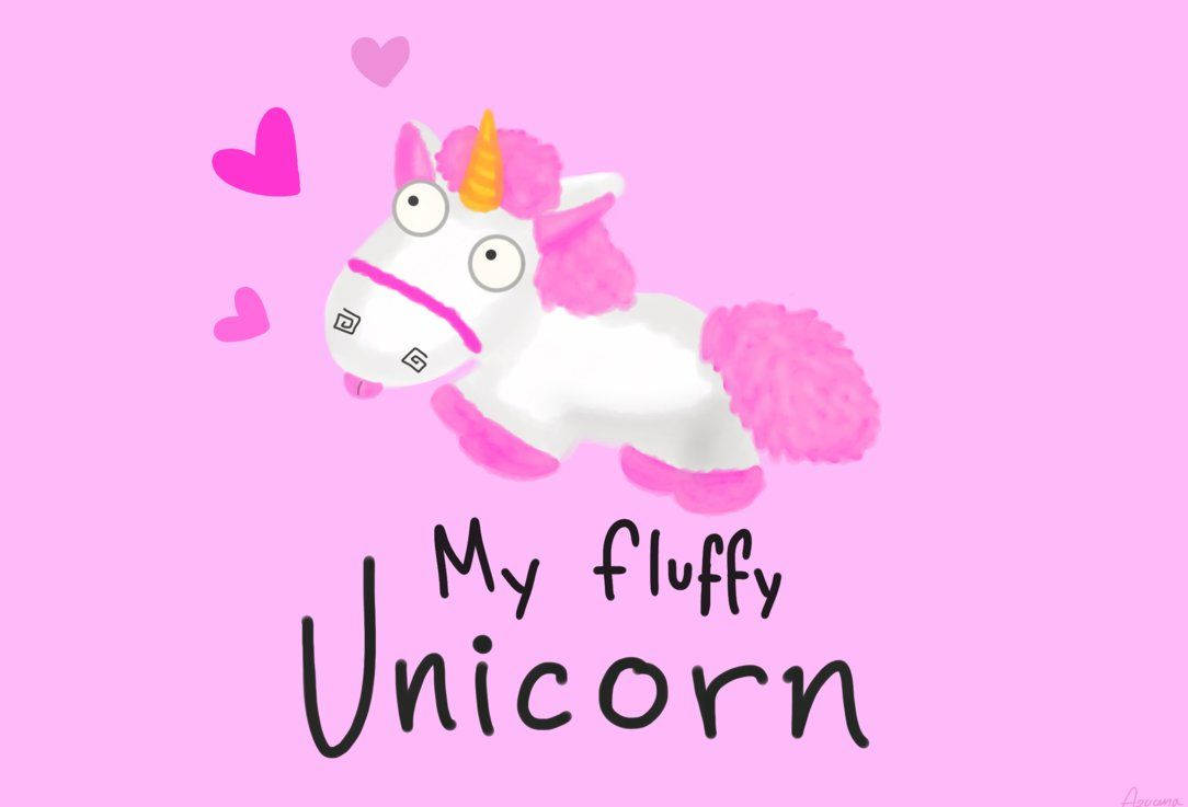 Fluffy Pink Unicorn Background