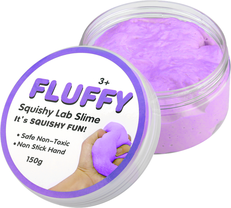 Fluffy Squishy Lab Slime Container PNG