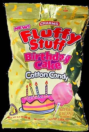 Fluffy Stuff Birthday Cake Cotton Candy Package PNG