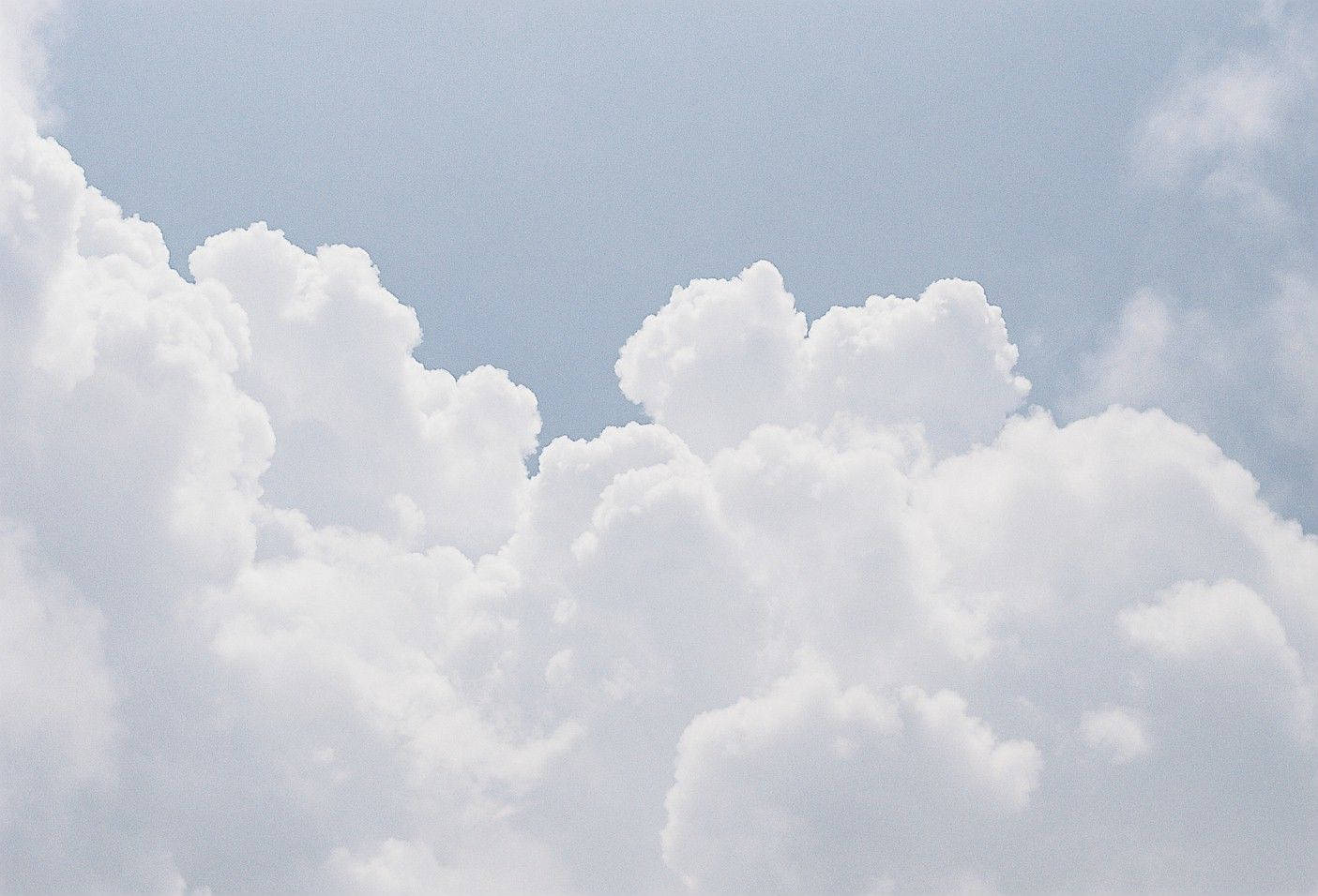 Fluffy White Aesthetic Clouds Desktop Wallpaper