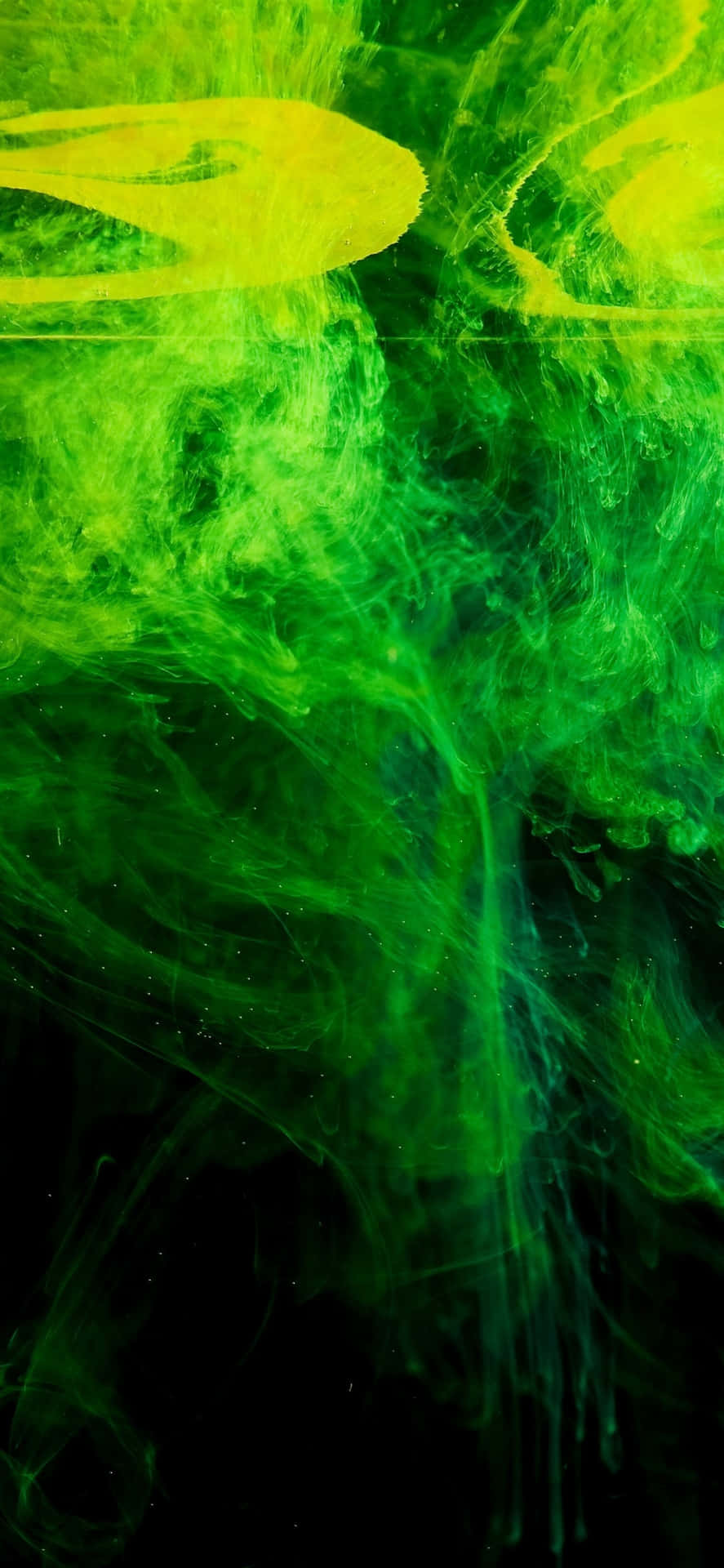 Flüssigergelb-grüner Rauch Wallpaper
