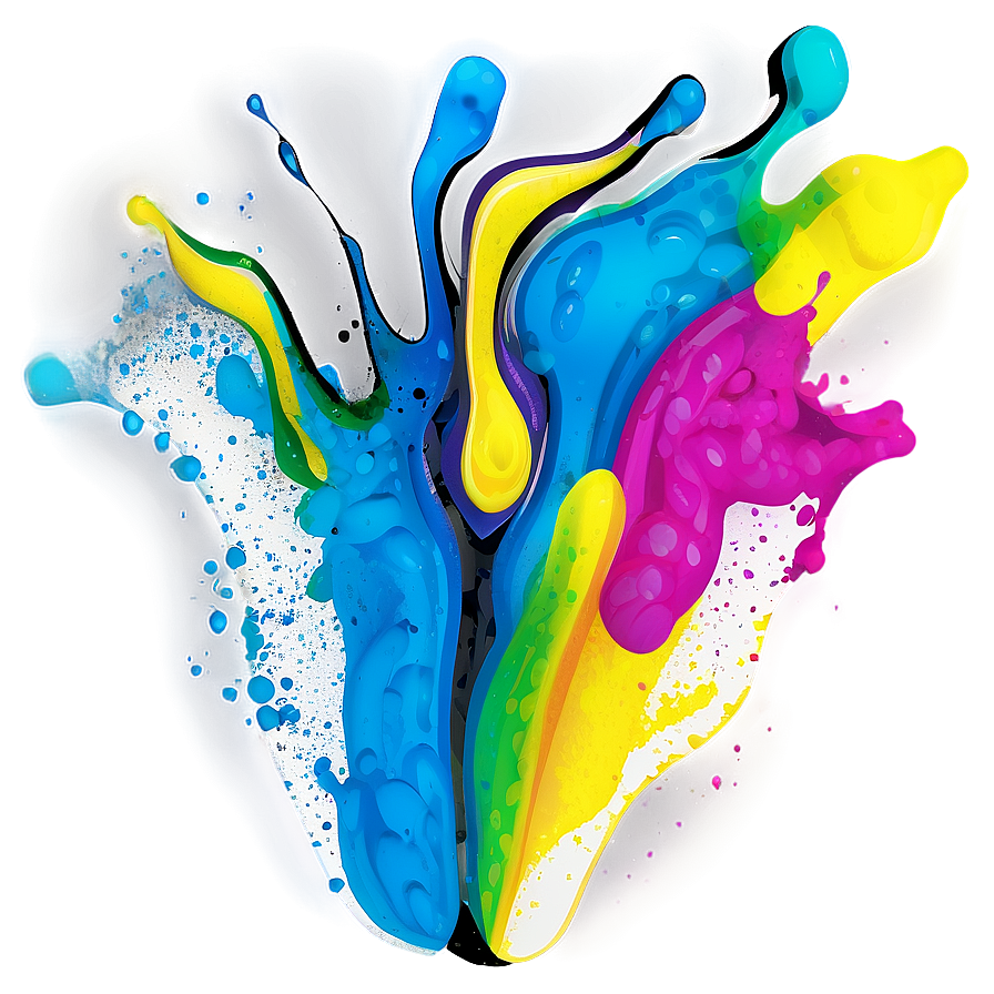 Fluorescent Color Splash Png Eko PNG