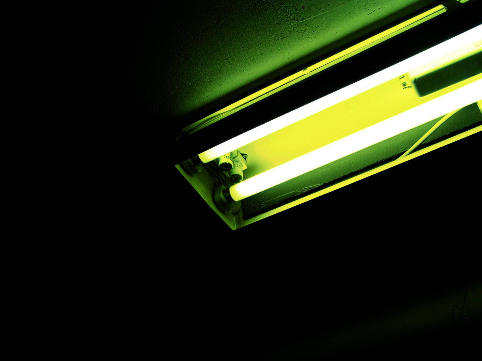 Glowing Fluorescent Light Bulbs Wallpaper