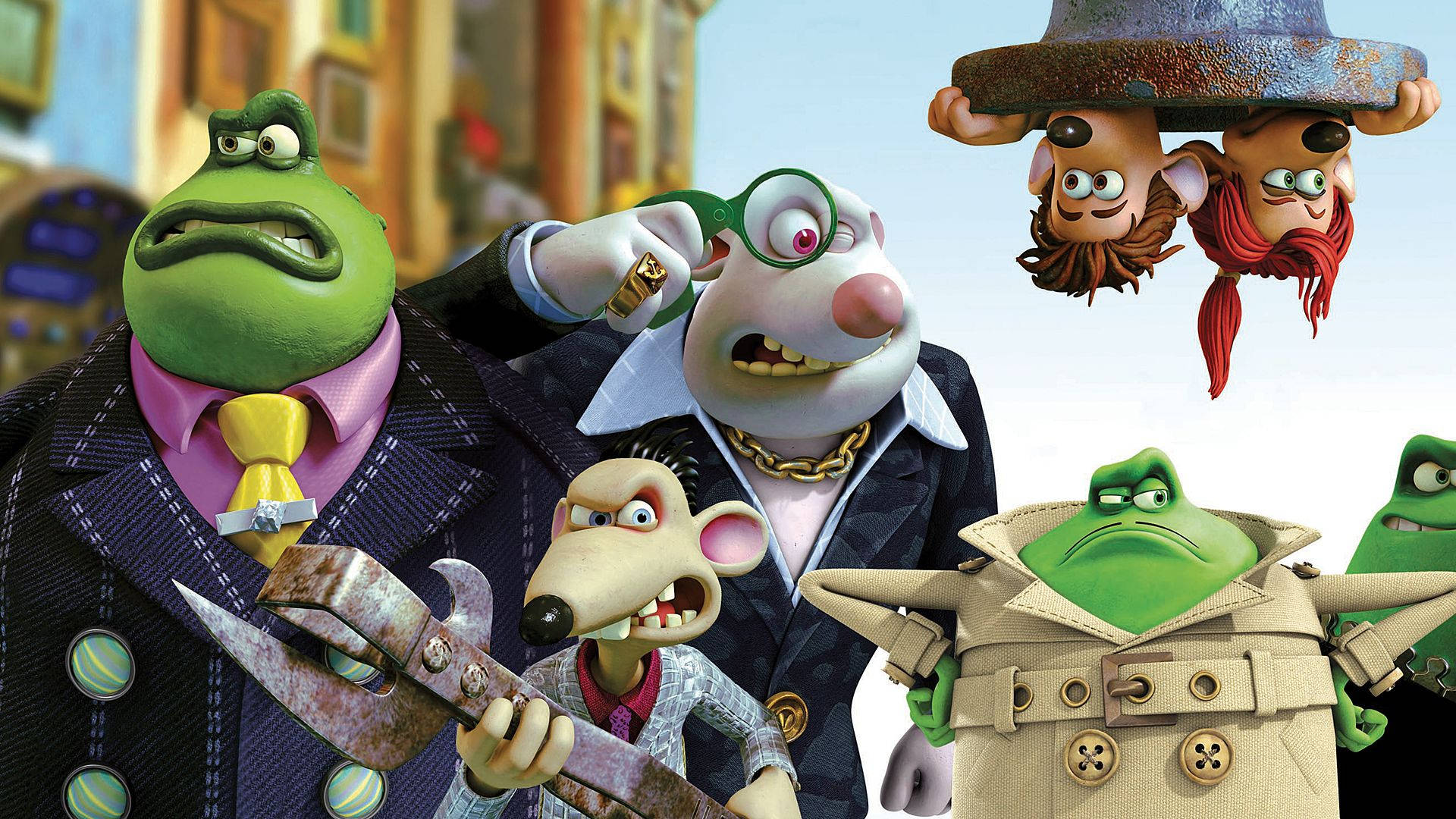 Flushed Away Protagonists And Antagonists Wallpaper