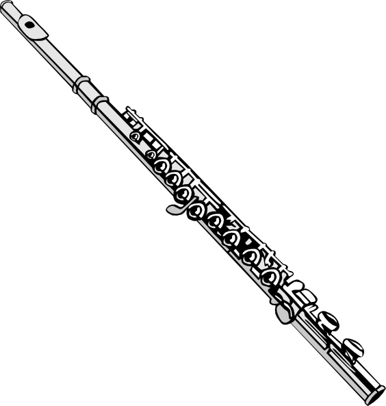 Flute Silhouette Black Background PNG